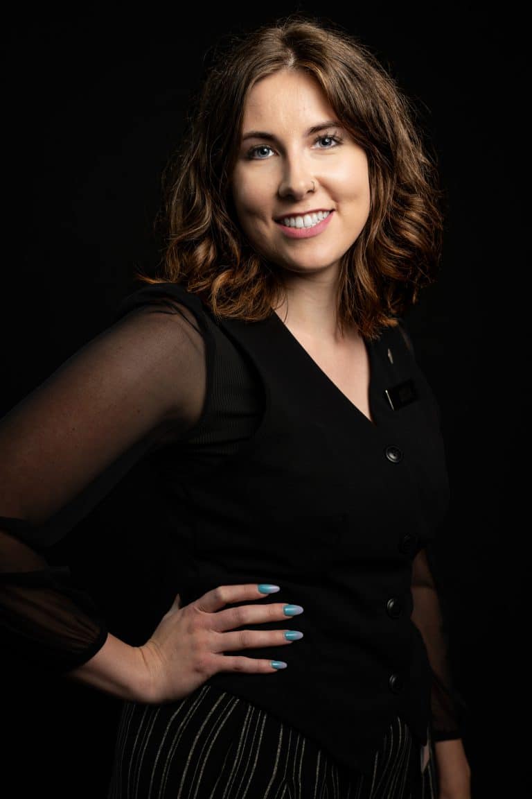 Studio portrait against a black backdrop by Ken Floyd Media in Indianapolis